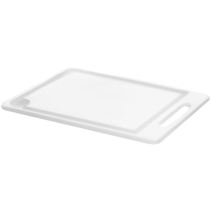 Snijplank wit 356 x 255 mm met sapgeul en handgreep